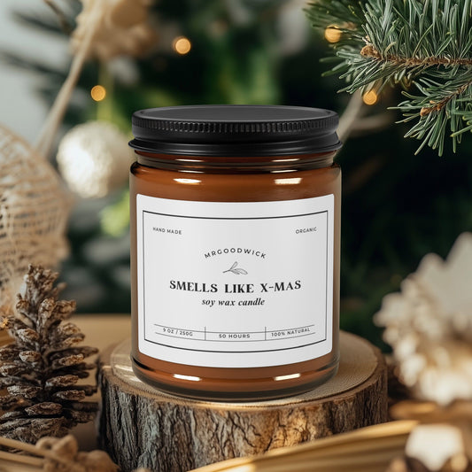 Scented Soy Candle - Smells Like X-Mas - Cozy Holiday Aroma